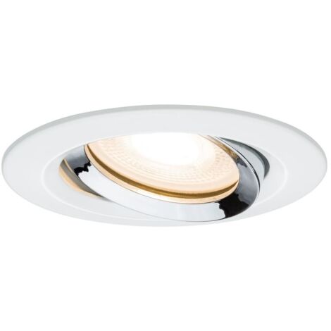 Paulmann Nova Bad-Einbauleuchte LED GU10 7 W IP65 Weiß (matt), Chrom