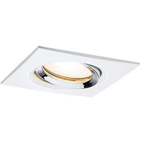 Paulmann Nova Lampada da incasso per bagno Kit LED (monocolore) GU10 7 W IP65 Bianco opaco, Cromo