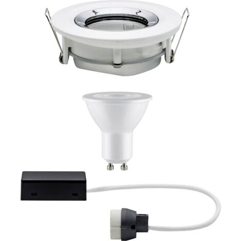 Paulmann Nova Lampada da incasso per bagno LED (monocolore) GU10 7 W IP65 Bianco opaco, Cromo