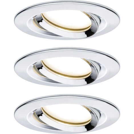 Paulmann Nova Plus Bad-Einbauleuchte 3er Set LED  LED 20.4 W IP65 Chrom