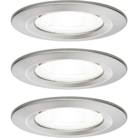 Paulmann Nova Spot d'intérieur Acier brossé 3x6 5 W LED