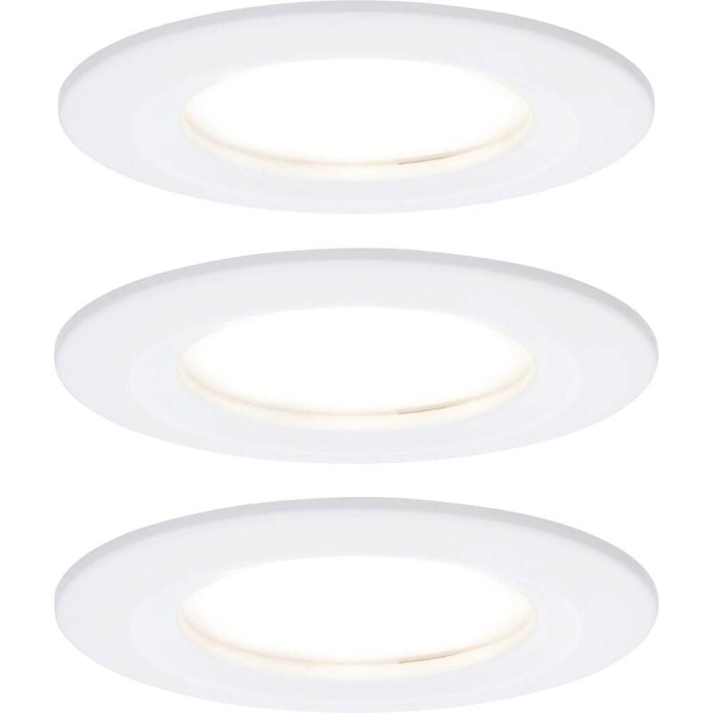 Nova Spot encastrable pour salle de bains jeu de 3 led led 18 w IP44 blanc mat - Paulmann