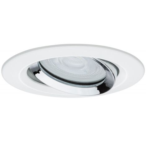 Paulmann Nova Spot encastrable pour salle de bains LED GU10 7 W IP65 blanc mat, chrome
