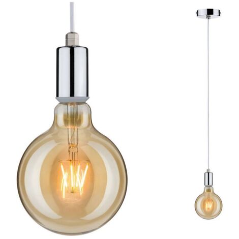 Paulmann Pendelleuchte Larus chrom Ø 11 cm E 27, max. 60 W, dimmbar Pendelleuchte