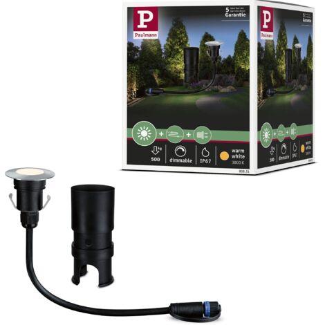 Paulmann Plug & Shine Mini Faretto da Pavimento Argento Esterno