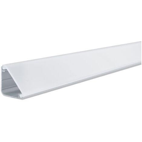 Paulmann – Profilé Delta avec diffuseur 1 m – Aluminium 2 cm – Pour rubans LED – Éclairage décoratif et fonctionnel