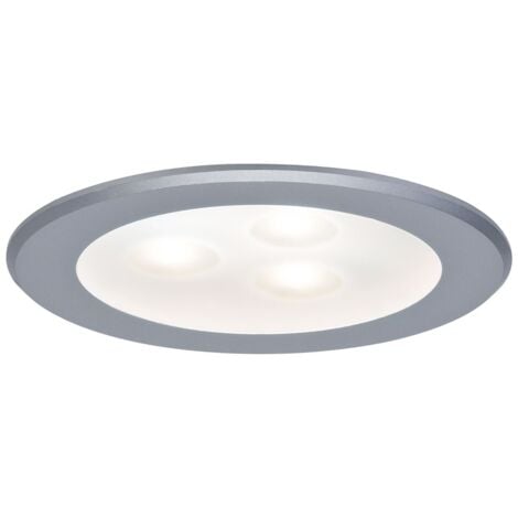 PAULMANN LICHT PAULMANN - SET 3 FARETTI LED DA INCASSO- ROTONDI - 230V / 9W / 3000K - IN ALLUMINIO COLOR CROMO OPACO