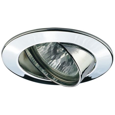 PAULMANN - SET 4 FARETTI LED DA INCASSO- ORIENTABILI / ROTONDI / CROMO - 12V / GU5.3 / 4x35W / IP23
