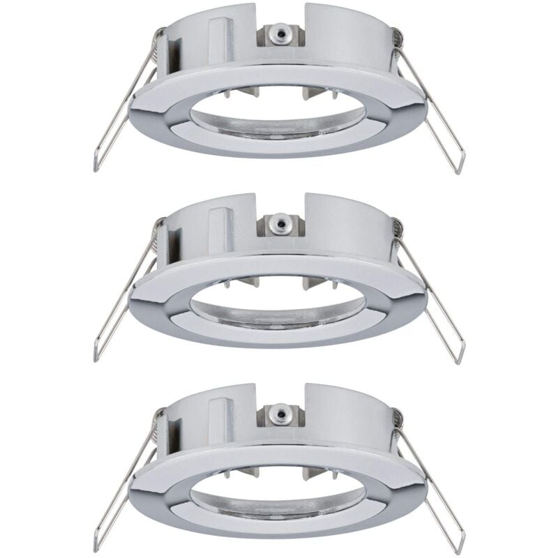 Set 92482 Lampada Choose spot fisso 3 faretti soffitto da max. 10 Watt cromo apparecchio da incasso alluminio, 78 mm - Paulmann