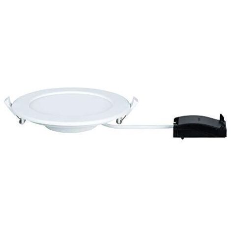 Paulmann Set di pannelli EBL di qualità 92059-Pannello LED da incasso rotondo, luce 4000 K, bianco neutro, IP44, resistente agli spruzzi d'acqua, lampadina inclusa fest verbaut, 12 W, Ø 170mm