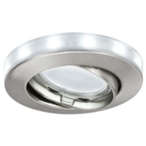 PAULMANN - SET FARETTI LED DA INCASSO BASCULANTI - CON ANELLO FERRO - 3 x 11W, 230V, GU10, 1,5W, 12V - FERRO SPAZZOLATO