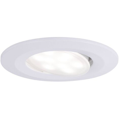 Paulmann Spot LED encastrable pour salle de bains jeu de 10 65 W blanc mat X236782