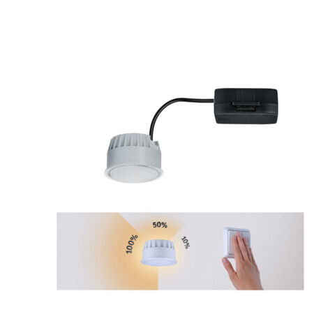 Paulmann – Spot LED encastrable salle de bains 6W – Dimmable 4000K blanc neutre – Installation facile 30mm – Angle de diffusion 100° – Plastique satin - W439622