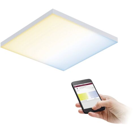 Paulmann Velora 79825 Panneau à LED 10.5 W blanc chaud à blanc lumière du jour blanc mat