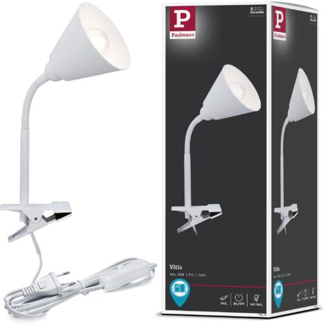 Paulmann Vitis lampada da scrivania bianca design flessibile