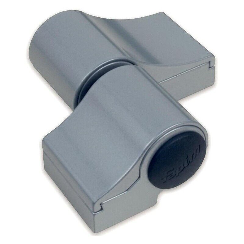 Paumelle en applique pour porte d'entrée type Loira+ 2 lames axe de rotation à 20 mm entraxe 67 mm sans fixation gris alu anodisé Fapim