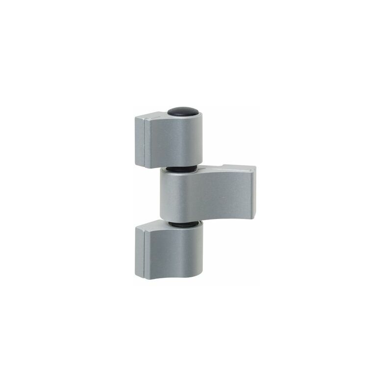 Paumelle 3 lames loira + - Entraxe : 93 - a : 46,5 - Teinte : Argent G6 - Aspect : Satiné Fapim