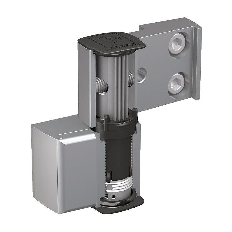 Paumelle 2 lames pour menuiserie aluminium sans fixation axe à 36 mm entraxe 62,5 mm argent satiné - hahn