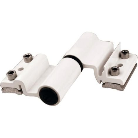Paumelle à clamer pour porte d'entrée type Velox Top jeu de 15 mm gorge de 25 x 19,5 mm blanc 9010 - Blanc RAL 9010