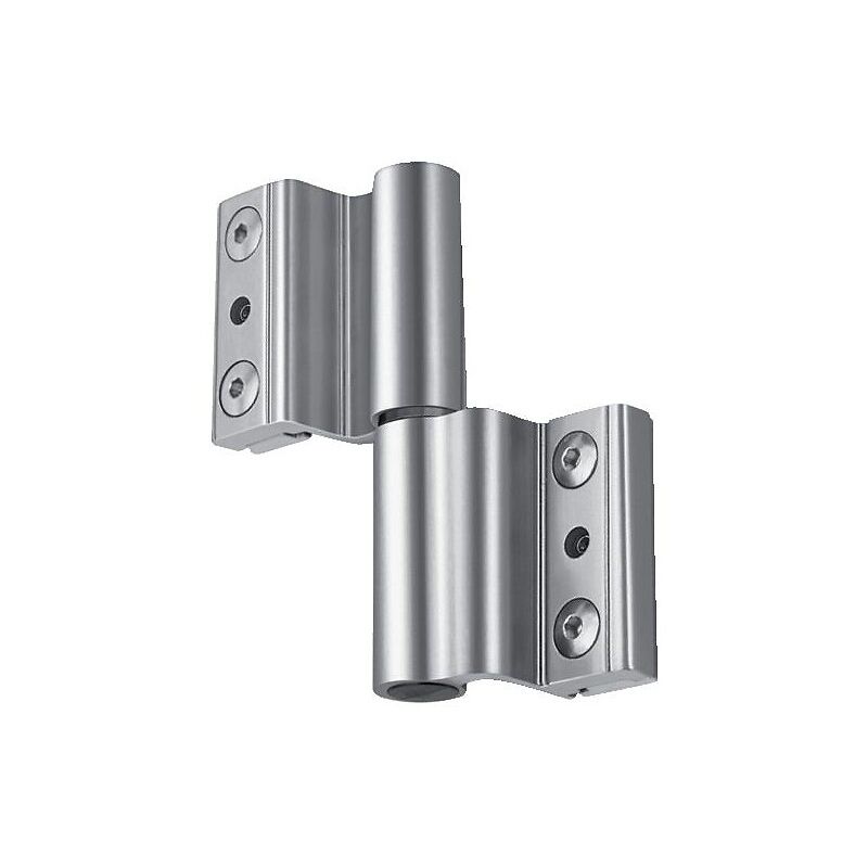 Paumelle à clamer pour porte légère ou porte-fenêtre type Venice Baby gorge de 10 x 14,5 mm gris alu Fapim