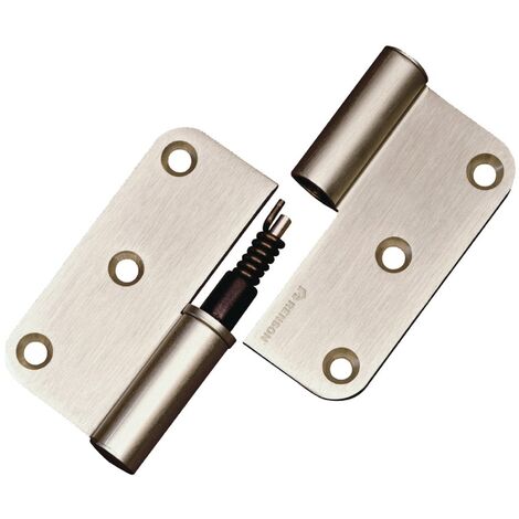 Paumelle à ressort close longueur 80mm hauteur 80mm gauche - ARGENTA - 10001013