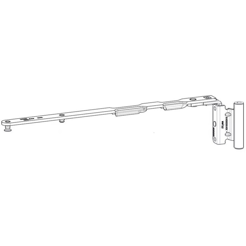 Jardinier Massard - Paumelle acier menuiserie bois noeud rond, lames à bouts carrés 160X60 gauche