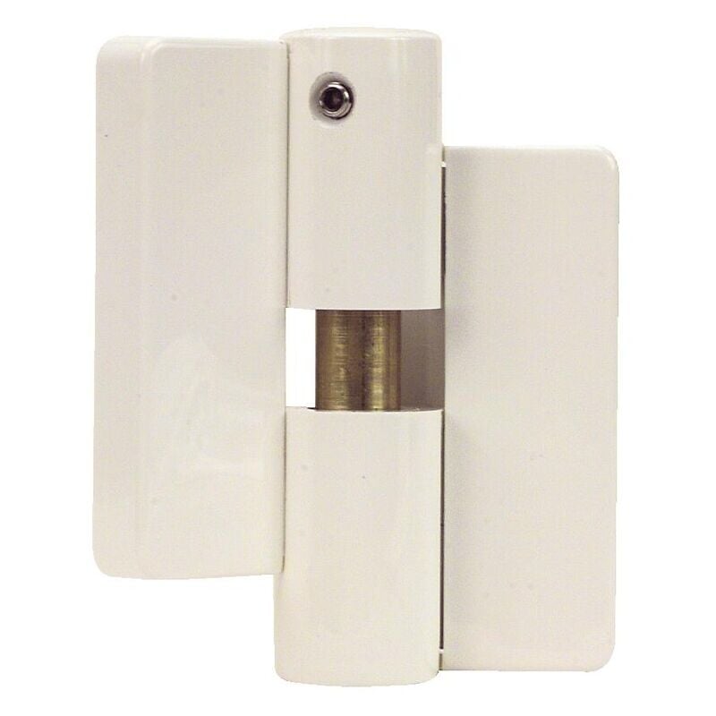 Normbau - Paumelle nylon tb 82 à ressort pour portes à fleur ou à recouvrement jusqu'à 120 kg main gauche coloris blanc