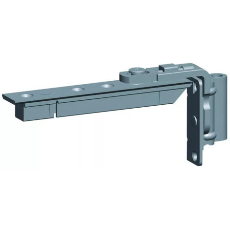 Paumelle contre coudée zingué La loutre NF - 140 x 60 x 70 mm - Droite - 100°