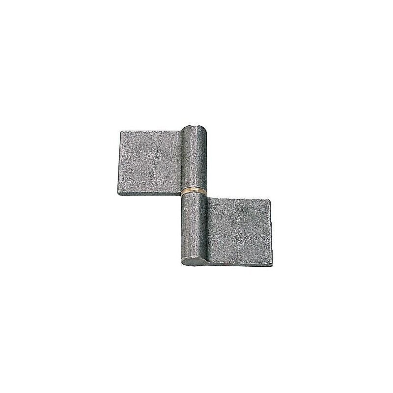 Paumelles de grille nœuds plats lames déportées type GO main gauche hauteur 120 mm - FAURE