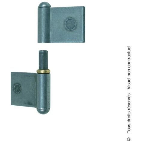 Paumelle De Grille Roulee Lame Double - Bague Laiton - 100x6 Brut