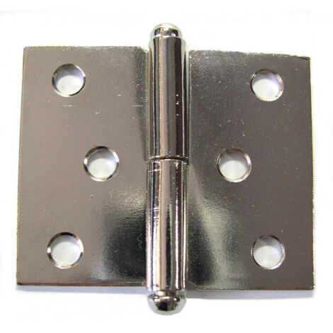 Paumelle de meuble acier nickelé PVM Gauche H40mm
