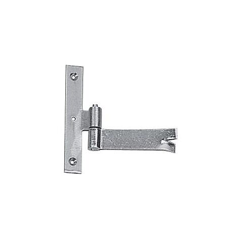 Paumelle de milieu acier zingué avec gond à sceller hauteur 220 mm