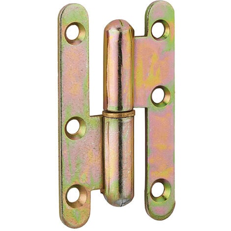 Paumelle de Paris porte d'entrée / d'intérieur, 80x45mm, acier, gauche