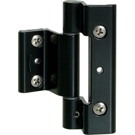 Paumelle de soufflet alu fapim - Teinte : Noir 9005 - Aspect : Mat - FAPIM