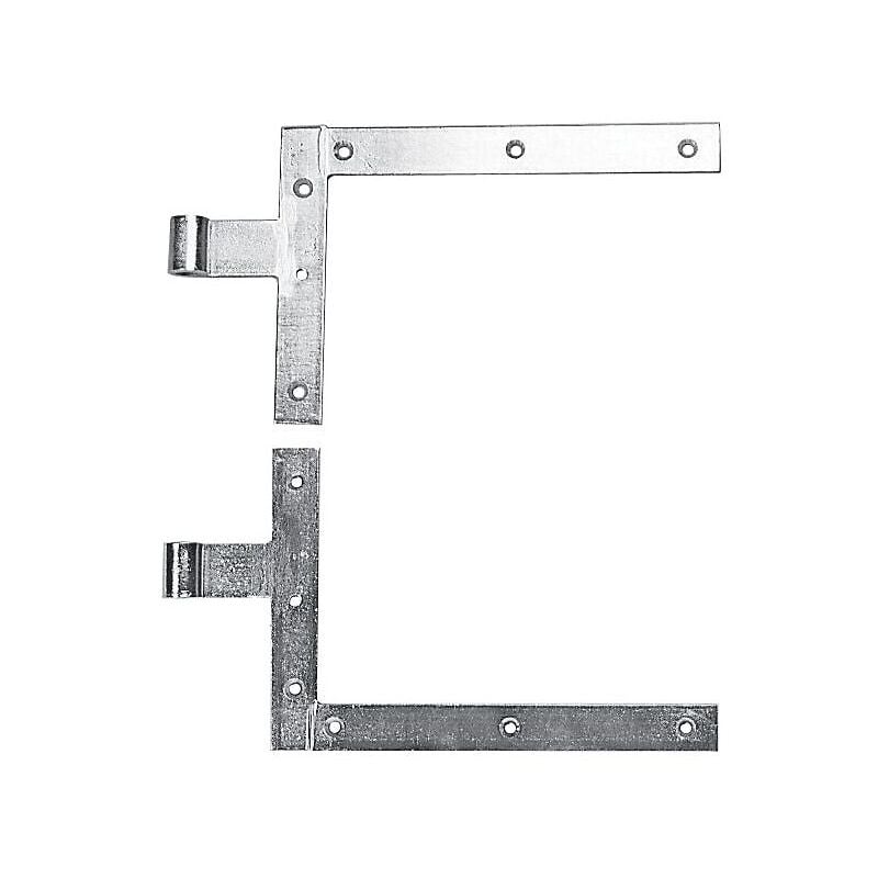 Torbel - Paumelle équerre à grand écartement acier zingué hauteur 220 mm