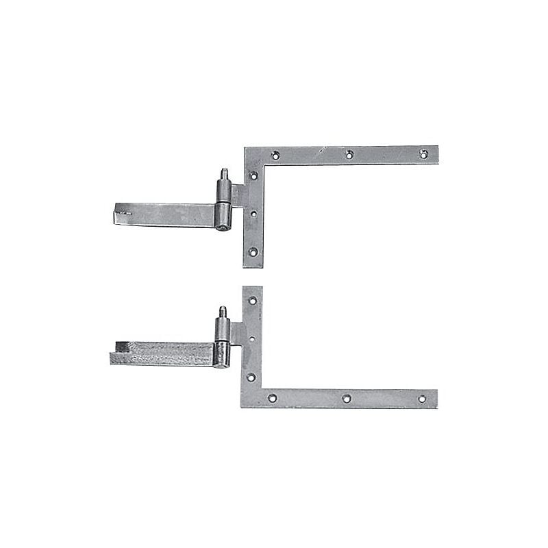 Torbel - Paumelle équerre acier zingué avec gond à sceller 190 x 280 mm