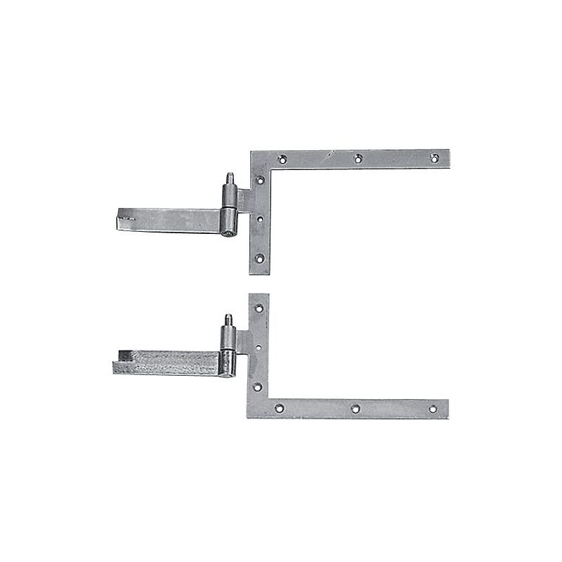 Torbel - Paumelle équerre acier zingué avec gond à sceller 220 x 330 mm
