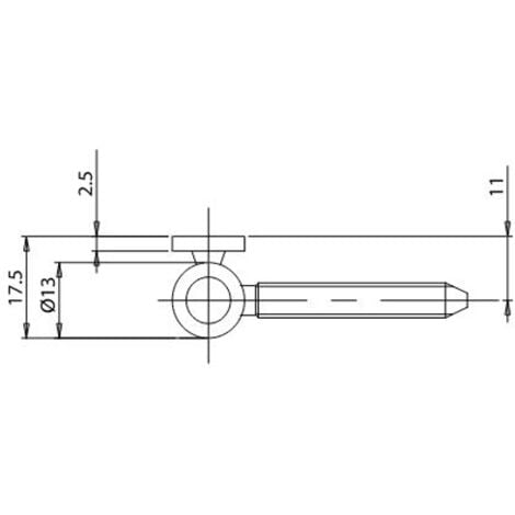 Paumelle femelle PVC P09 diamètre 13mm blanc - OTLAV - CF030130P347