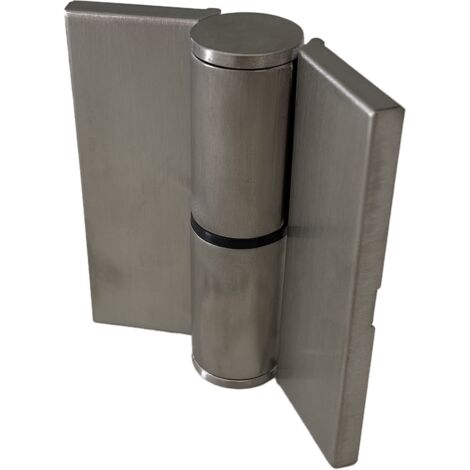 Paumelle gauche en acier inoxydable avec cache vis pour cabines sanitaires HOMEWELL