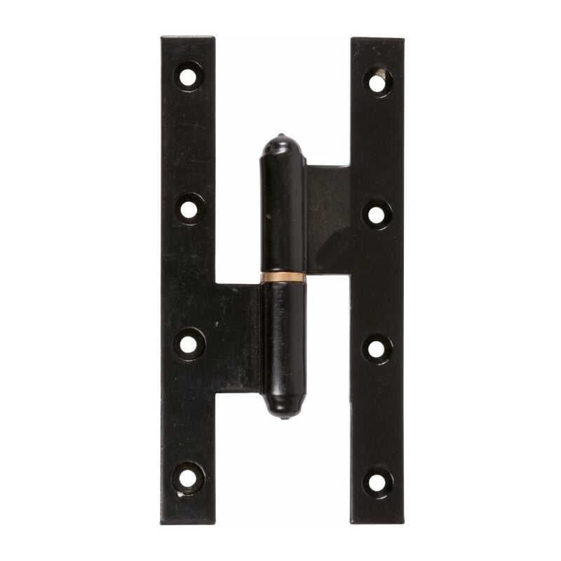 Faure Et Fils - Paumelle droite noire renforcée - 160 x 120 mm - Grand écart
