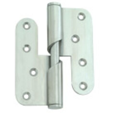 Paumelle Helicoïdale - Bouts Ronds - Noeud Plat ø16 Bague Inox - Gau Che 100x86
