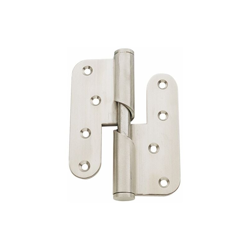 Notre Selection - Paumelle hélicoïdale inox brossé bout carré 100x86mm droite - 1716DI