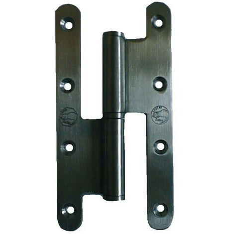 Paumelle inox brossé 304 bout rond TORBEL - 140x70 - gauche - J532345