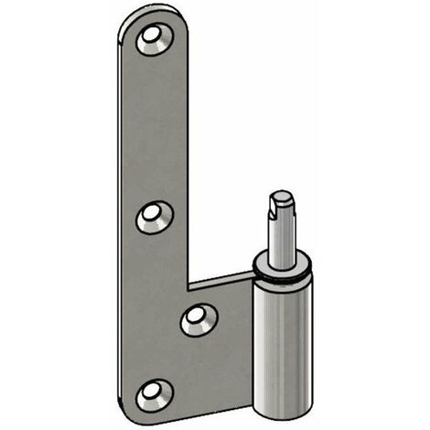 Paumelle Male Hb 130 (en L) Reglable - Droite - Zn Blanc