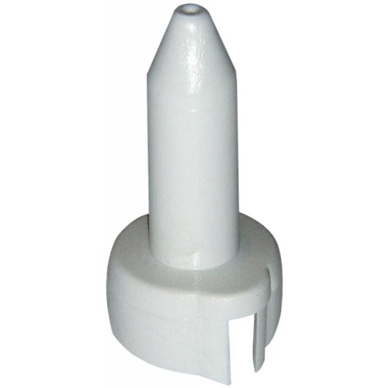 Paumelle mâle universelle acier nickelé avec fourreau blanc en boîte de 12 à droite Monin