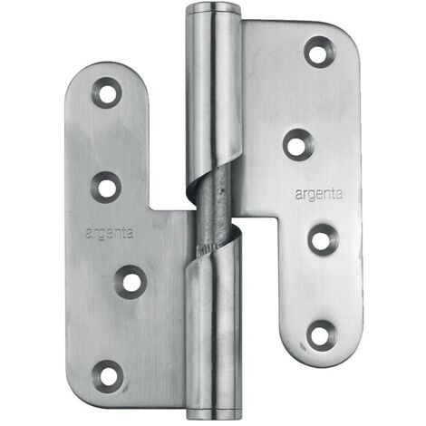 Paumelle menuiserie bois à hélice inox 100x86x3 mm – Broche inox 10 mm – Bague solidaire brevetée – Pour menuiserie intérieure – Argenta
