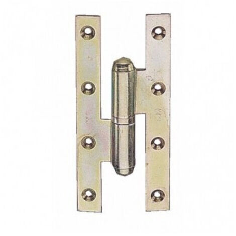 Paumelle PICARDE contre-coudée bouts carrés avec bague laiton acier zingué 190 x 80 x 100 mm droite - TORBEL INDUSTRIE