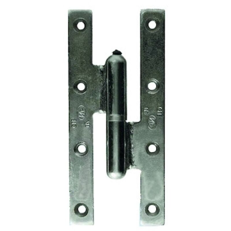 Torbel - Paumelle standard bout carré pour menuiserie bois type picarde 160 x 70 - Hauteur totale : 160 mm - Largeur totale : 70 mm - Sens : gauche