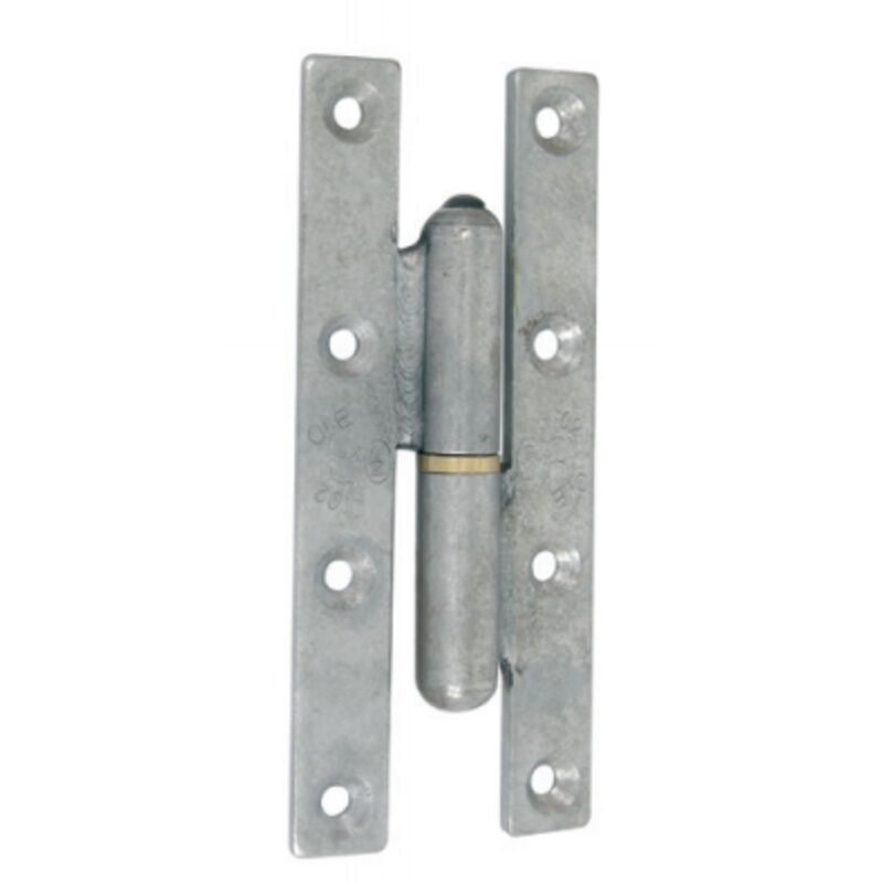 Torbel - Paumelle standard bout carré pour menuiserie bois type picarde 190 x 80 - Hauteur totale : 190 mm - Largeur totale : 80 mm - Sens : gauche