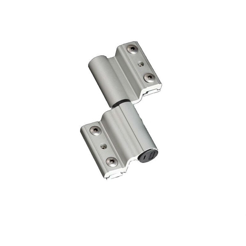 Paumelle 2 lames monza - portes ce - Gorge dormant (mm) : 14 x 18 - Finition : Argent - fapim